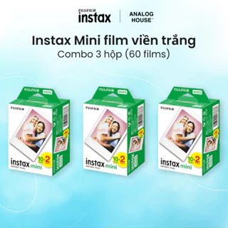 Combo 60 film Instax Mini - Viền trắng - Giấy in cho máy ảnh lấy liền Instax Mini Fujifilm - Chính hãng date xa