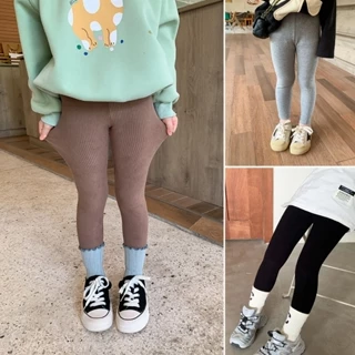 Quần legging thu đông cho bé gái AMBBKIDS chất len lông cừu giữ ấm co giãn tốt, thoải mái vận động