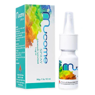 Dung dịch xịt mũi Mucome Spray 10ml giúp giảm ngẹt mũi, chảy nước mũi do lạnh, viêm mũi dị ứng