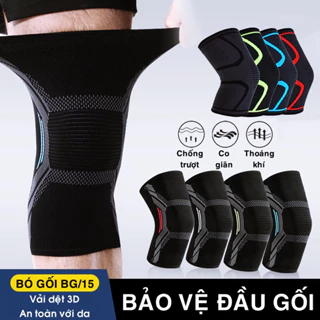 (01 CHIẾC) Bó Gối Thể Thao Băng Quấn Bảo Vệ Đầu Gối Chống Trượt Chấn Thương Khớp Bóng Rổ Đá Banh Bóng Chuyền Chạy Bộ