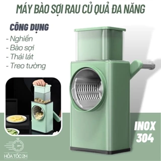 Dụng Cụ Thái Cắt Bào Sợi Rau Củ Quả Mini Bằng Tay Đa Năng 4 in1 Bằng Thép Không Gỉ.