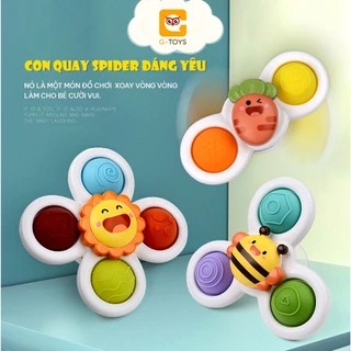 Bộ 3 Con Quay Đồ Chơi Spinner Dán Tường Kiểu Dáng Đáng Yêu Làm Từ Nhựa ABS Và Silicon An Toàn Cho Bé