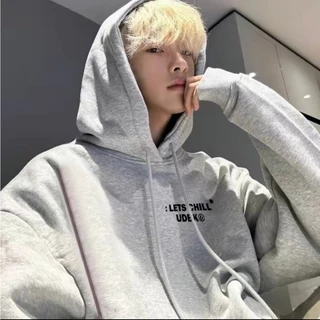 Hoodie - Áo Hoodie Chui Form Rộng Unisex Chất Nỉ Bông In Chữ LETS CHILL Nam Nữ Mặc Đều Được