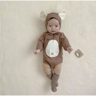 Body suit hình con chuột kèm mũ mùa thu đông siêu đáng yêu cho bé trai bé gái U21