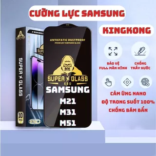 Kính cường lực Samsung M51, M21, M31 Kingkong full màn | Miếng dán bảo vệ màn hình cho ss galaxy | anhcase88