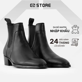 Giày da nam G2 Luca chelsea boot đế cao 5cm kiểu giày tây trẻ trung bằng da nappa cao cấp sang trọng bào hành 24 tháng