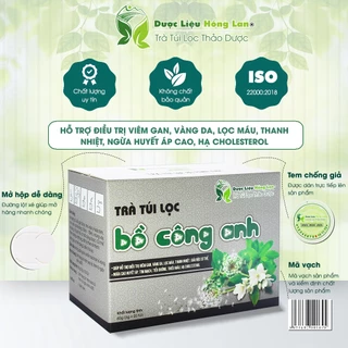 Trà Túi Lọc Bồ Công Anh 60g (20gói x 3g) HT viên gan, vàng da, lọc máu, thanh nhiệt, giải độc, tim mạch, tiểu đường