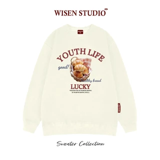 Áo sweater WISEN nỉ bông form rộng oversize unisex mẫu YOUTH LIFE