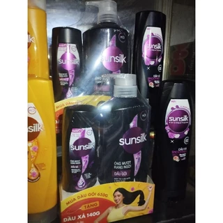 Dầu gội Sunsilk Đen 650 - Óng mượt rạng ngời tặng