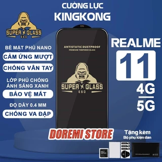 Kính cường lực Realme 11 4G / 5G SUPER KINGKONG full màn, miếng dán bảo vệ màn hình realme