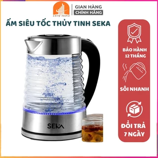 Ấm Siêu Tốc Thủy Tinh SEKA Dung Tích 2.2L Đun Siêu Tốc Tự Ngắt Khi Sôi - Hàng Chính Hãng