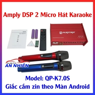 Bộ Amply DSP Kèm Mic Hát Karaoke Trên Xe Ô Tô Dùng Màn Hình Android Cắm Giắc Zin Không Phải Đấu Nối