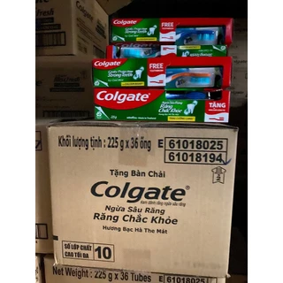 Kem đánh răng Colgate ngừa sâu răng tăng cường canxi 225g TẶNG KÈM BÀN CHẢI