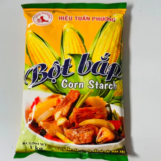 1 kg Bột bắp hiệu tuấn  phương  dùng làm bánh nấu súp nước sốt và các món xào