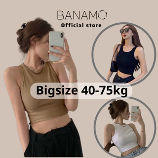 Áo nữ croptop 3 lỗ bozip co giãn 4 chiều phong cách sexy siêu đẹp thời trang Banamo Fashion áo 3 lỗ 3129