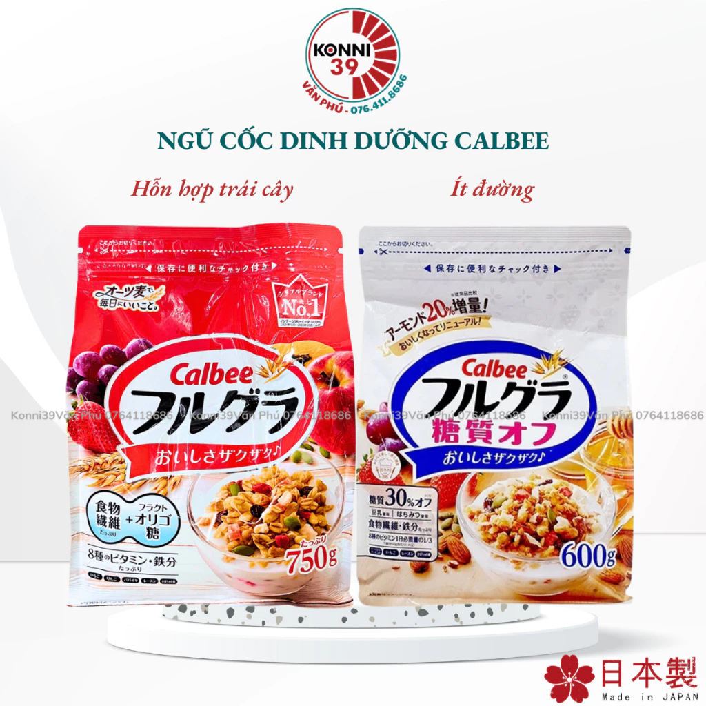 Ngũ cốc CALBEE sấy khô nội địa nhật bản 750g