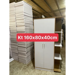 [cận cảnh] Tủ quần áo gỗ kích thước 160x80x40cm gỗ mdf có video hướng dẫn, lắp ráp dễ dàng