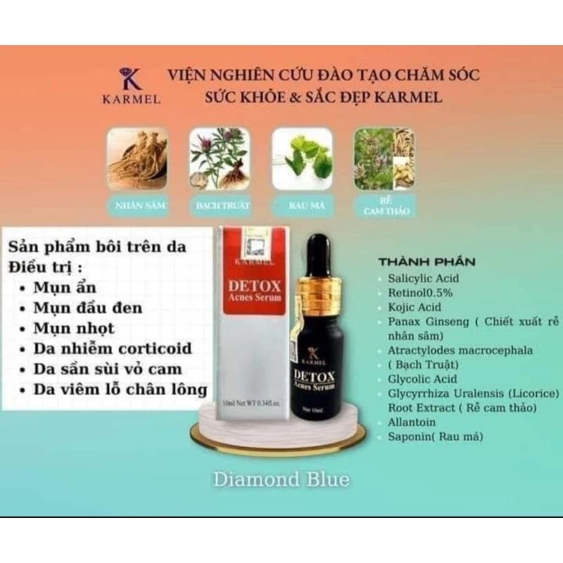 DETOX KARMEL giảm mụn thâm chính hãng 100% nhận hàng kiểm tra rồi thanh toán giá tốt cho chủ spa thẩm mỹ viện