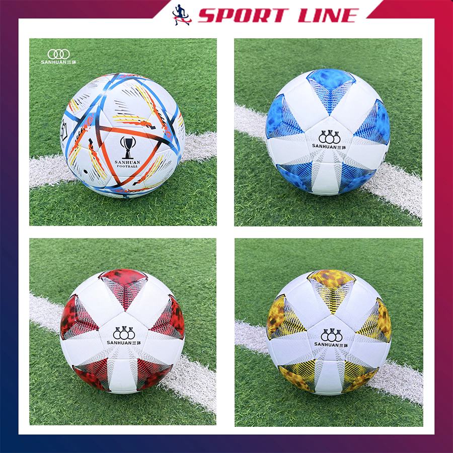 Bóng đá cao cấp da PU chống thấm, chống chày xướng đá sản 5,7,11 Sport Line