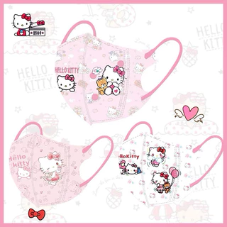 [ Túi 10 cái ] Khẩu Trang Hello Kitty dễ thương Dành cho Bé 3-10 tuổi ( 15-25kg )