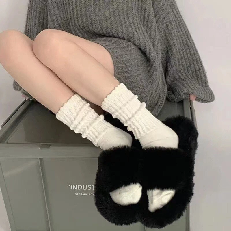 Tất vớ ống giữa J2K Jengiang len dệt kim phong cách nữ sinh Nhật Bản JK H103