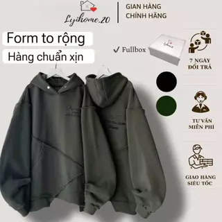 Áo Hoodie unisex cho nam và nữ form rộng Lyihome.20 chất vải nỉ cao cấp dày dặn, có in chữ