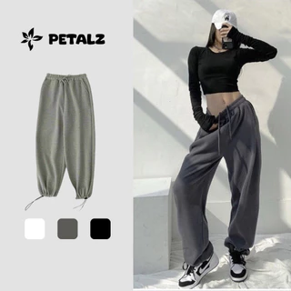 XẢ LỖ - Quần jogger unisex Petalz chất liệu nhung tăm dây rút ống quần mặc 2 kiểu cá tính Q004