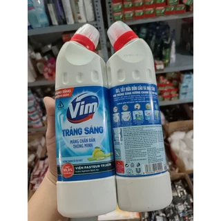 Gel Tẩy rửa Bồn cầu và Nhà tắm Vim Trắng Sáng Hương Chanh Sả 450ml