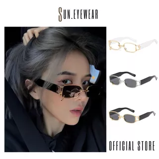 Kính mát hàn quốc thời trang gọng nhựa mắt viền kim loại siêu hot - Sun Eyewear