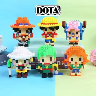 Đồ Chơi Lắp Ráp One Piece 3D Mini 12 Cm Vua Hải Tặc Luffy, Zoro, Sanji, Nami, Chopper, Usop