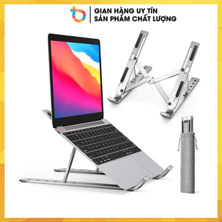 Giá đỡ LAPTOP, MACBOOK, IPAD bằng nhôm có thể điều chỉnh được độ cao, đế tản nhiệt kê laptop nhôm - tặng kèm túi đựng