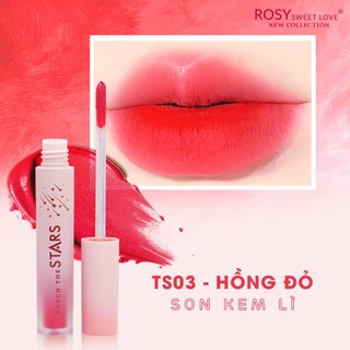 Son Kem Lì ROSY STAR Cao Cấp, Lâu Trôi, Không Chì, Làm Mịn Môi -Màu Hồng Đỏ