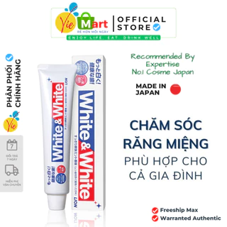 Kem đánh răng Lion White & White làm trắng răng 150g Nhật Bản