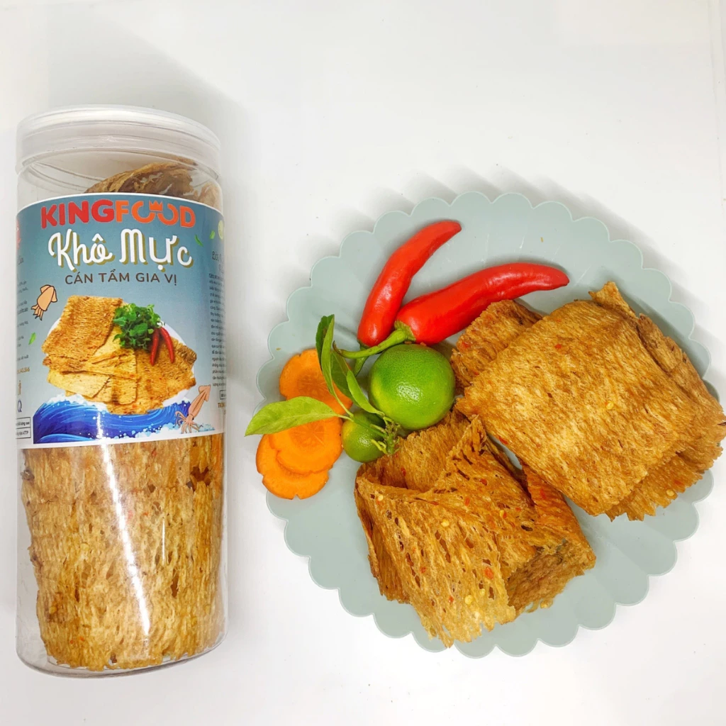 Khô Mực Cán Tẩm Vị Nha Trang 250-500Gr | Ăn Vặt KingFood