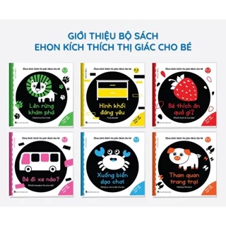 Sách - Ehon Kích Thích Thị Giác Dành Cho Bé 0-3 Tuổi - Song ngữ Việt-Anh (Bộ 6 cuốn)