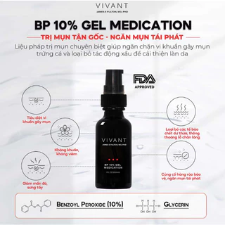 [ CÔNG TY] BP 10% GEL MEDICATION – GEL MỤN VIÊM, MỤN TRỨNG CÁ