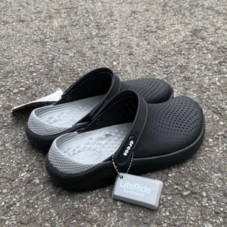 Dép Cross Literide Nam Nữ Màu Đen - FREESHIP + Hàng loại 1 - giày sục sandal Crocs quai ngang bít đầu nam nữ,xịn xò