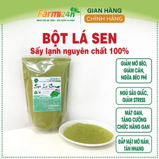 Bột lá sen sấy lạnh nguyên chất 100%, giảm mỡ béo, giảm cân, ngủ ngon, mát gan, mờ nám, tàn nhang, hàng công ty, giá tốt