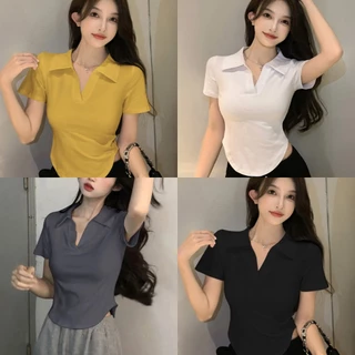 Áo Thun Nữ Cổ Đức Lemone Fashion, Áo Phông Cộc Tay Ôm Eo Tôn Dáng Nhiều Màu Bigsize70kg MA902