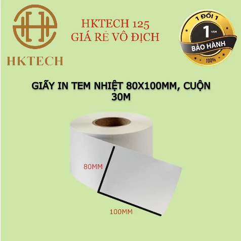 Giấy In Nhiệt 80x100 mm - Tem Vận Chuyển 8x10 cm