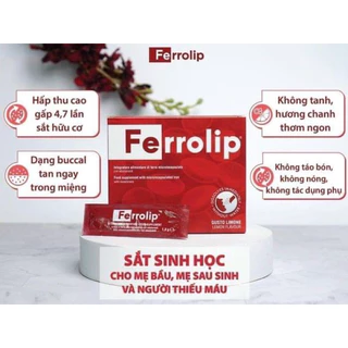 sắt bầu Ferolip giúp bổ sung sắt sinh học cho mẹ bầu, người thiếu máu do thiếu sắt, ko tanh ko nóng ko gây táo