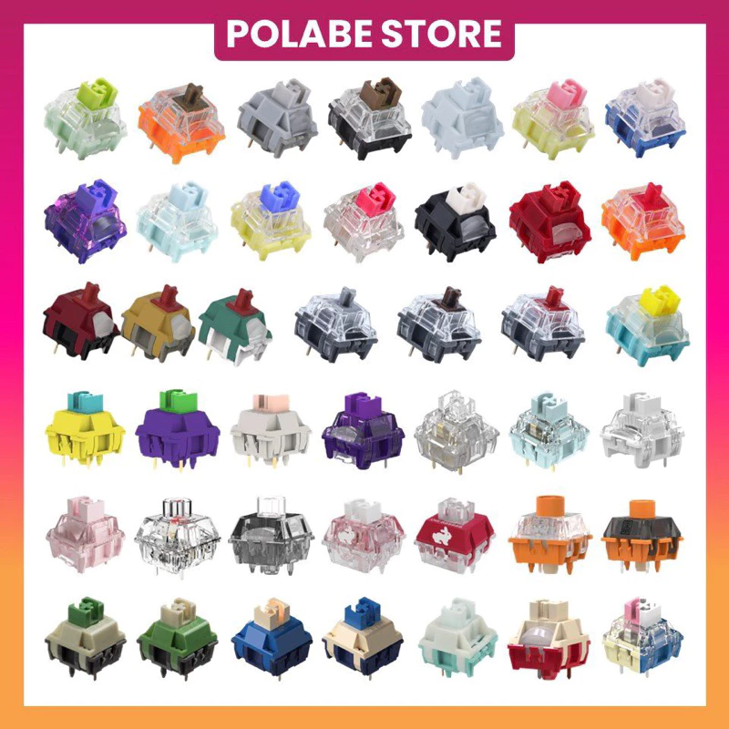 Tổng Hợp TTC Switch Iron Super Man Cloud NCR Wind Silent Brown Red Matrix Tactile switch bàn phím cơ Polabe Store