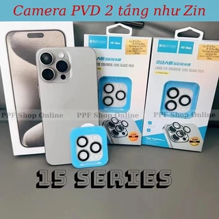 Bộ dán 3 mắt bảo vệ camera PVD 2 tầng như ZIN cho IPhone 15 Pro Max , 15 Pro , 14 Pro Max , 14 Pro chính hãng Kuzoom