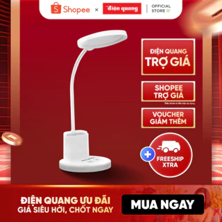 Đèn Bàn LED Cảm Ứng Điện Quang ĐQ LDL15B 10 W (10W, Màu Trắng, Đổi Màu, Đế Gác Điện Thoại Và Hộp Cắm Bút)