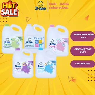 Nước Giặt Dnee Organic 3000ml Chính Hãng Thái Lan Có Tem Đại Thịnh-Nước Giặt Áo Quần Trẻ Em..