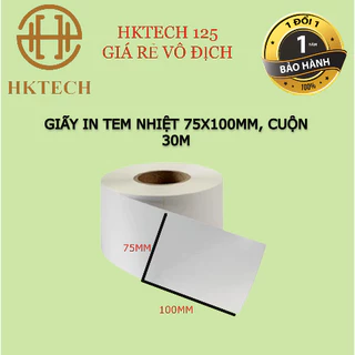 [THANH LÝ HÀNG TỒN] Decal in mã vận đơn A7 75x100, giấy in tem nhãn khổ 75x100 mm, cuộn 30m