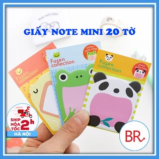 1 tập giấy note ghi chú mini hình dễ thương- Tập giấy nhớ, giấy dán ghi chú hình thú cute quà tặng học sinh 01885