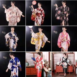 Bộ Trang Phục Kimono Truyền Thống Nhật Bản Yukata Nữ Nhật Bản FREESIZE lớn