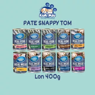 [HÀNG CHÍNH HÃNG] Pate Snappy Tom Lon 400g Real Fish & Real Meat - Thức Ăn Cho Mèo Snappy Tom 400g