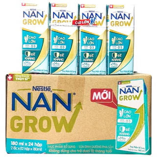 THÙNG 24 HỘP SỮA NƯỚC NAN GROW 180ML